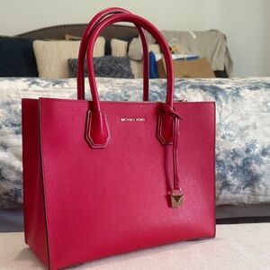 Michael Kors Cherry Red Tote Bag